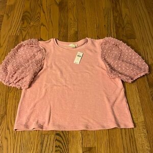 NWT Maeve (Anthropologie) short puff sleeve top